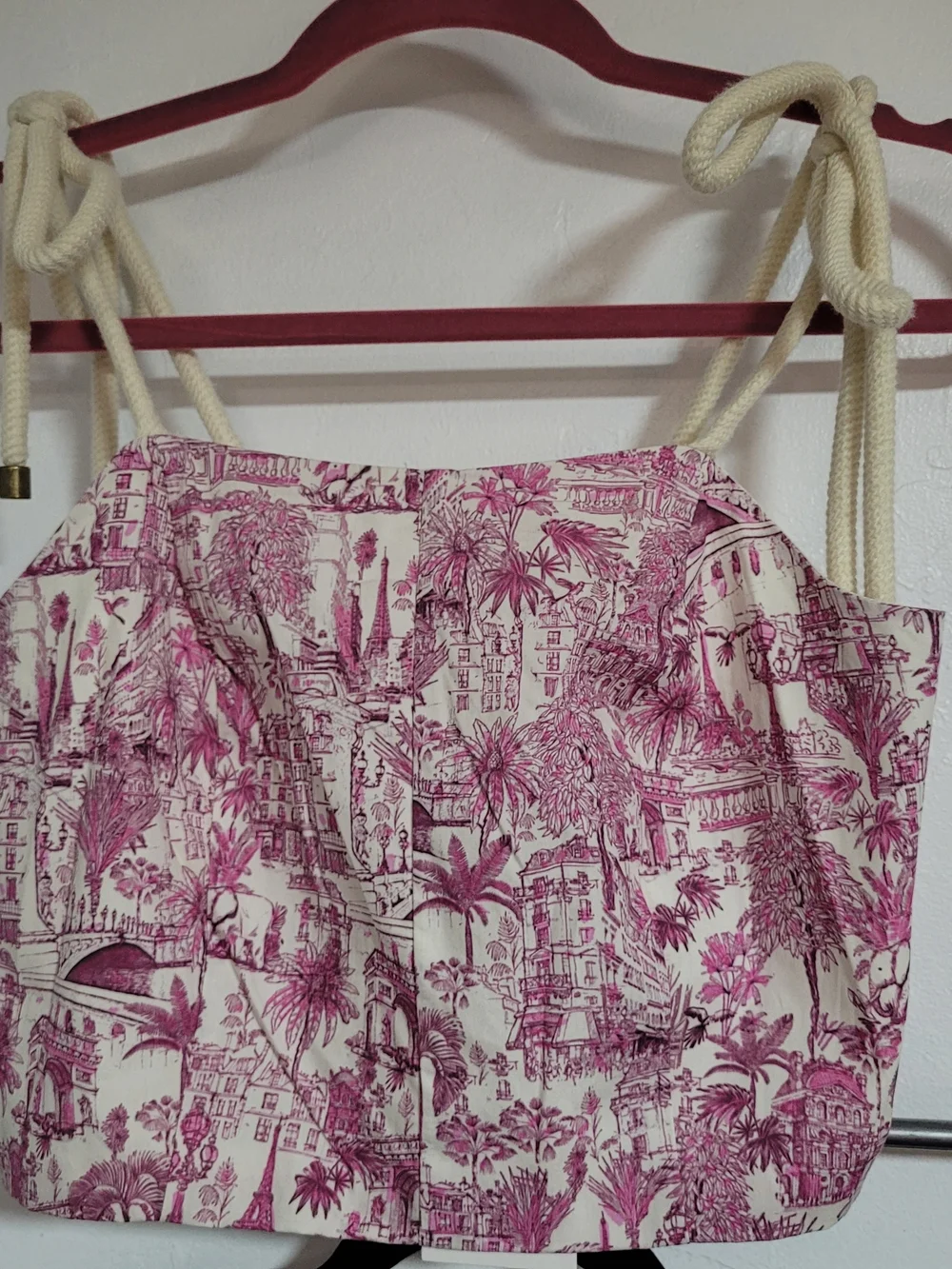 Joie Pink Toile Two-Piece Skirt Set with Smocked Waist